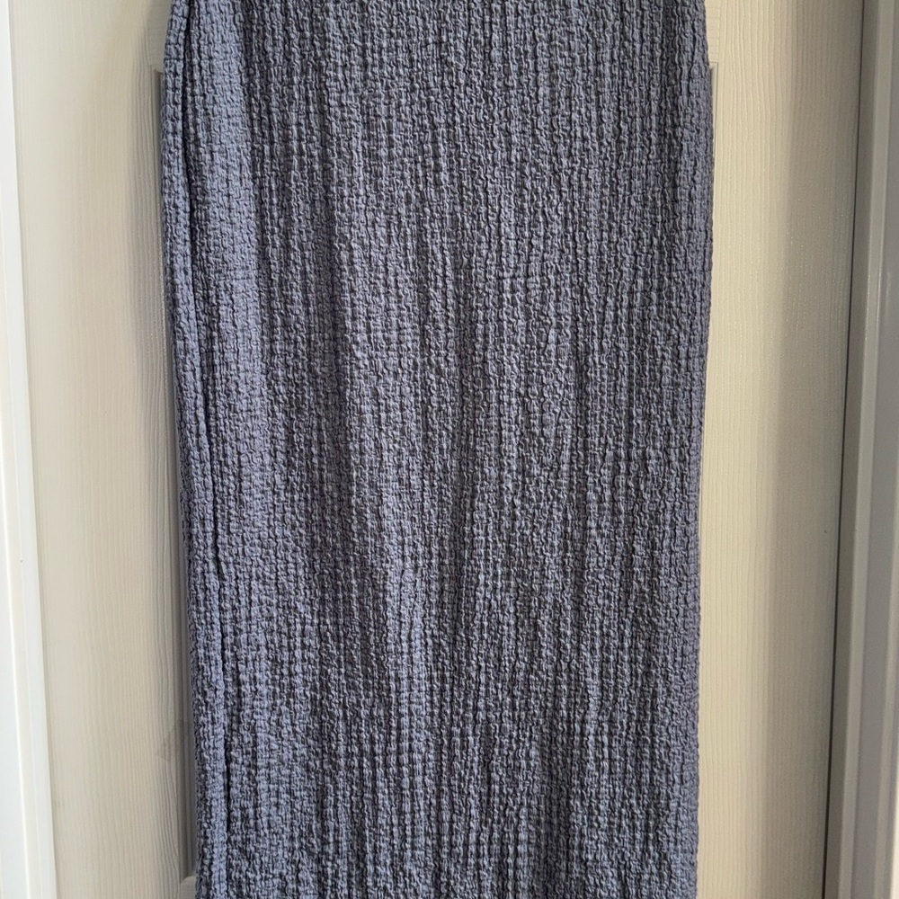 See You Monday textured tie Cami Maxi Skirt Set M NWOT Grey Blue Beachy Resort - Picture 6 of 16